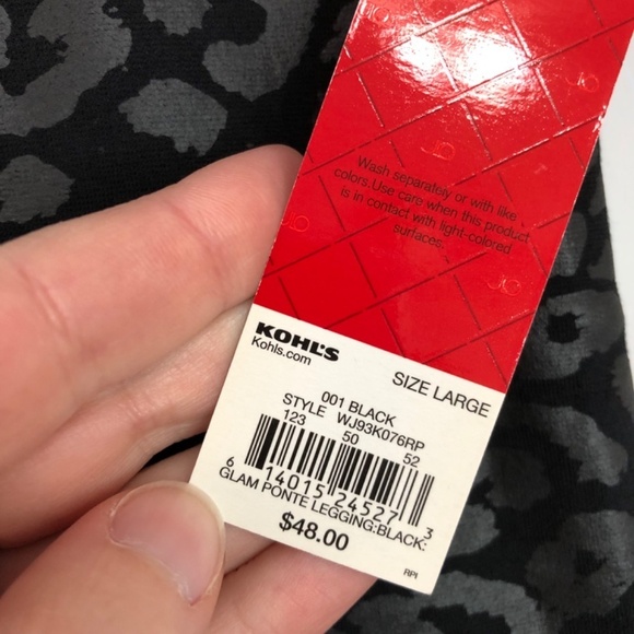 Jennifer Lopez Black Animal Print Ponte Leggings Large - Picture 6 of 12